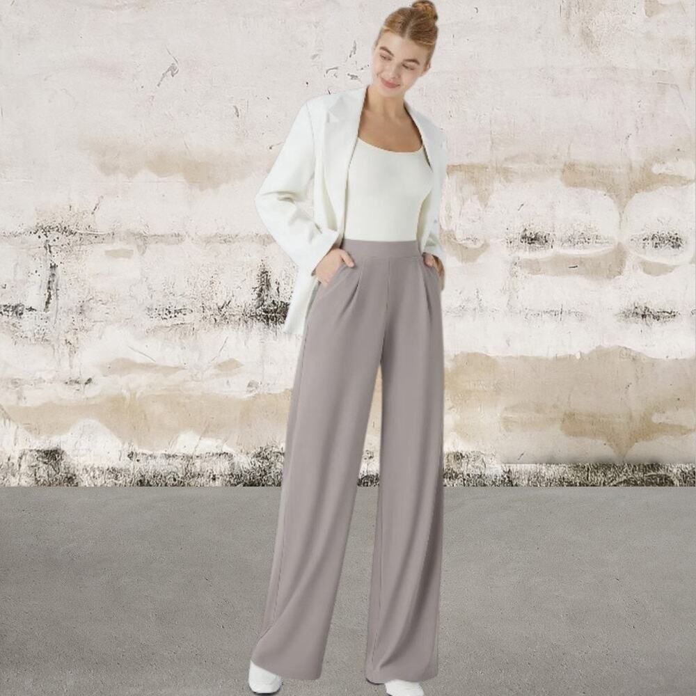 Halara $40 Flex Body Sculpt Waist-Slimming Wide Leg Pants Satellite Small NWT